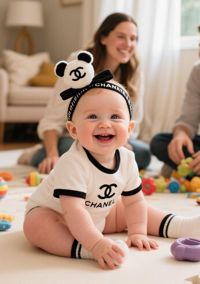 CHANEL Collaboration Series Baby Headband with Panda Ears